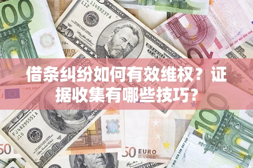 北京借条纠纷如何有效维权？证据收集有哪些技巧？