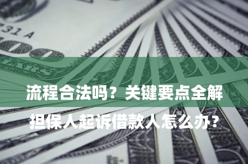 北京

担保人起诉借款人怎么办？流程合法吗？关键要点全解析